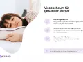 Frau schläft auf einem Kissen aus Viscoschaum, das sich perfekt anpasst und Nackenschmerzen lindert.