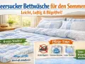 Leichtes Seersucker-Bettzeug mit Krepp-Struktur für den Sommer. Bügelfrei, luftig und angenehm. Pflege-Tipps: Schonend waschen, locker trocknen.
